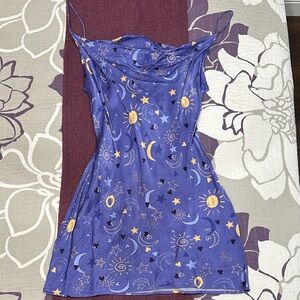Zara Blue Celestial Mini Dress